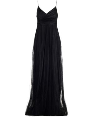 Fabiana Filippi Pleated Sleeveless Long Dress - Black