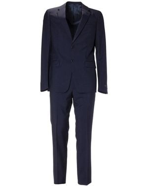Prada Single Breasted Wool And Mohair Suit - Blue
