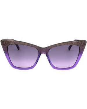 Jimmy Choo Eyewear Lucine Cat-Eye Frame Sunglasses - Purple