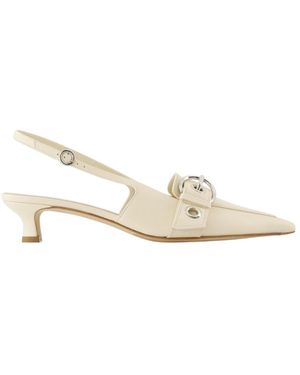 Aeyde 45Mm Buckle Slingback Mules - White