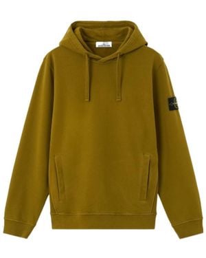 Stone Island Regular-Fit Hooded Sweatshirt With Thumbhole Cuffs - Green