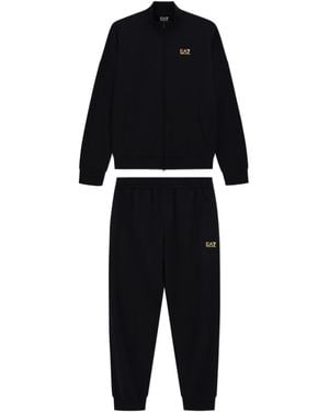 EA7 Logo Zip Tracksuit - Black
