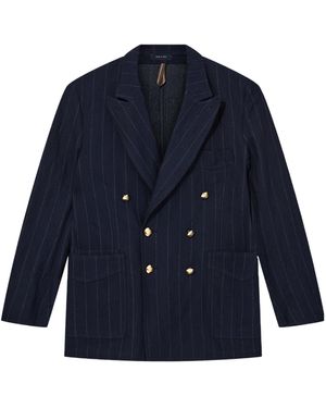 Drake's Long-Sleeved Casual Jacket - Blue