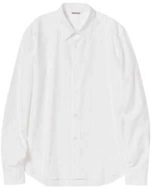 AURALEE Long-Sleeve Button-Down Shirt - White