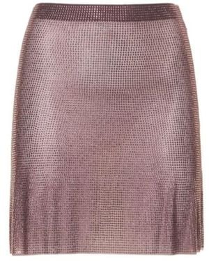 GIUSEPPE DI MORABITO Embellished Net Mini Skirt - Purple