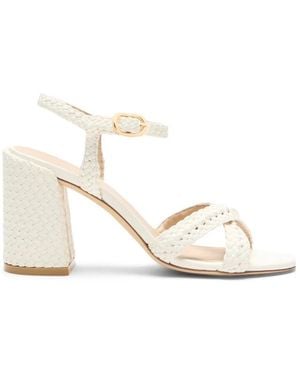 Stuart Weitzman Alyssa Woven Block 85 - White