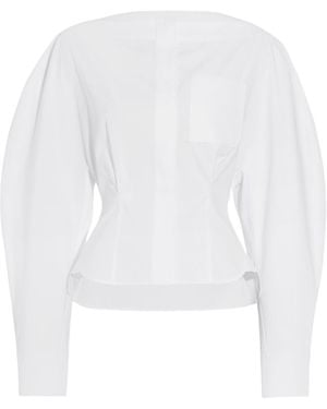 Jacquemus La Chemise Barco Boat Neck Shirt - White