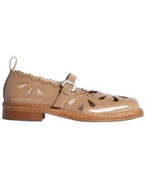 Simone Rocha Cut-Out Mary-Jane Brogue - Brown