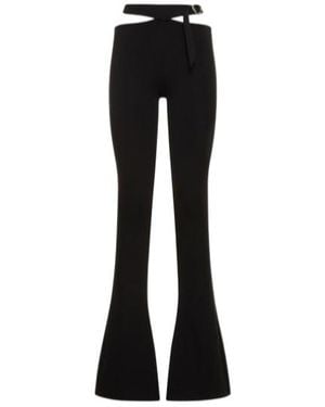 The Attico Hollowed-Out Horn Casual Trousers - Black