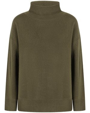 Aspesi Turtleneck Ribbed Knit Pullover - Green