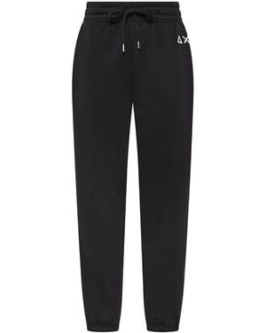 Sun 68 Cotton Fleece Track Pants - Black