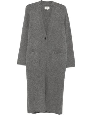 Loulou de Saison Yak Buttoned Patch-Pocket Cardigan - Gray
