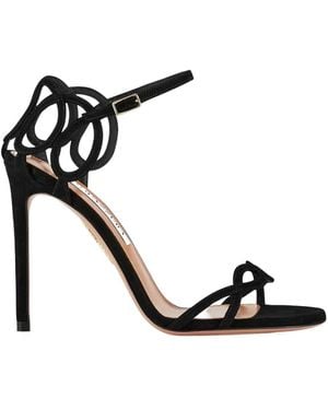 Aquazzura Hula Cutout Sandals - Black