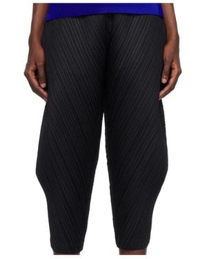 Pleats Please Issey Miyake Plissé Cropped Pants - Blue
