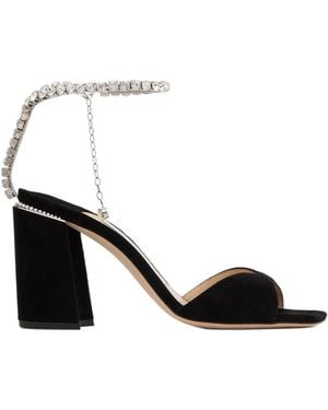 Jimmy Choo Saeda Block Heel 85 High-Heeled Sandals - Black