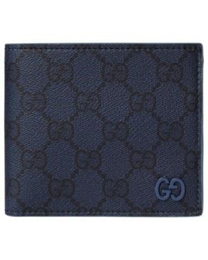 Gucci Dusty Interior Gg Coin Wallet - Blue