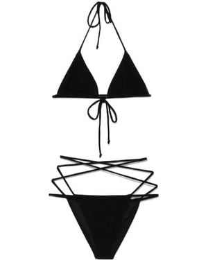 Norma Kamali Criss-Cross Bikini Set - White