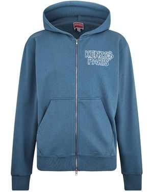 KENZO Casual Hooded Sweatshirt - Blue