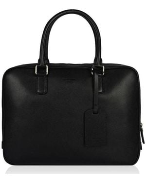 Giorgio Armani Logo Details Handbag - Black