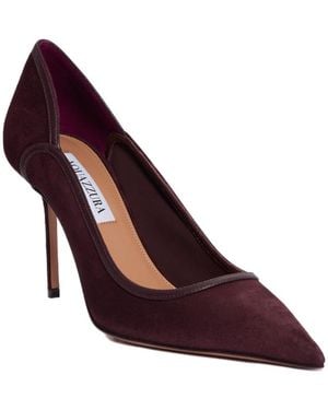 Aquazzura Plush Pointed-Toe High Heels - Purple