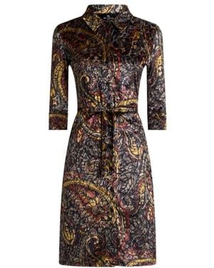 Etro Mini Shirt Dress - Brown