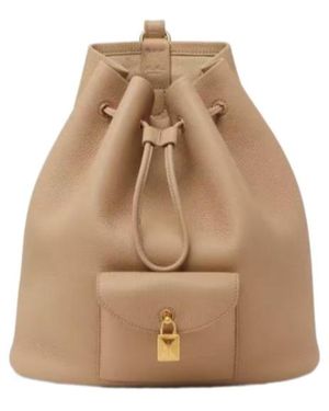 Loro Piana Extra Drawstring Leather Backpack - Natural