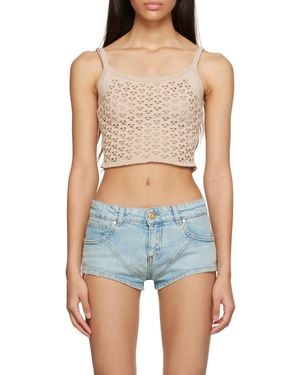 Blumarine Pattern Hollowed-Out Sling - Blue