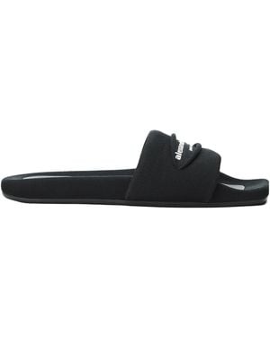 Alexander Wang Aw Slash Knitted Pool Slides - Black
