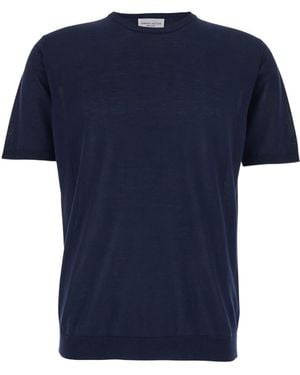 Roberto Collina Mya Short Sleeve Knitted Top - Blue