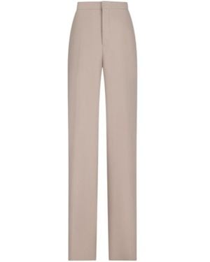 Tagliatore High-Waist Wide-Leg Pants - White