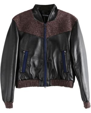 Kiko Kostadinov Konrad Leather Jacket - Black