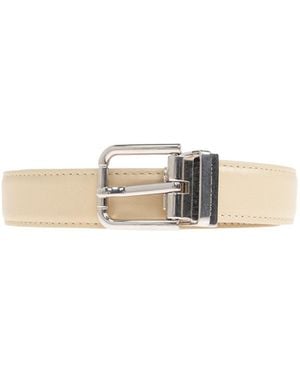 Dolce & Gabbana Classic Buckle Belt - White