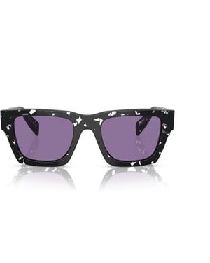 Prada Tortoiseshell-Effect Square Sunglasses - Purple