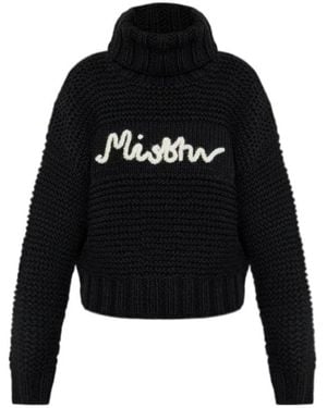 MISBHV Roll-Neck Logo-Detail Sweater - Black