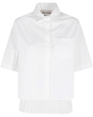Semicouture Pleated-Detail Shirt - White