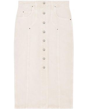 Isabel Marant Isabel Marant Buttoned Midi Skirt - Natural