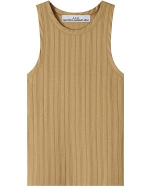 A.P.C. Lemaitre Ribbed-Jersey Tank Top - Natural