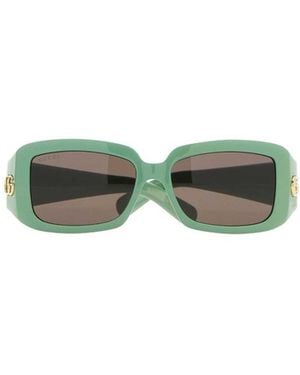 Gucci Eyewear Rectangular Frame Sunglasses - Green