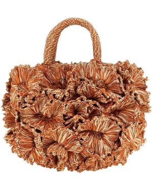 IBELIV Coral 3D Crocheted Tote Bag - Brown