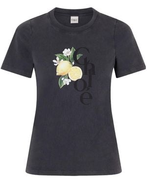 Chloé Short-Sleeved T-Shirt - Blue