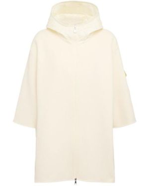 Moncler Wool Blend Cape - White