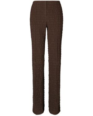 Tory Burch Slim Wool And Silk Pant - Brown