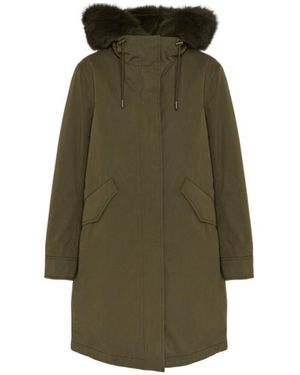 Yves Salomon Long Iconic Parka - Green