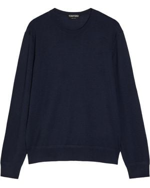 Tom Ford Wool Knitted Sweater - Blue