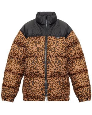 Vetements Animal Motif Padded Jacket - Brown