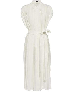 JOSEPH Davidge Pleated Midi Dress - White