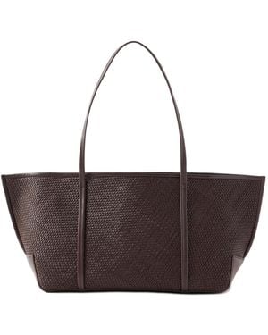 St. Agni Bateau Woven Leather Tote Bag - Brown