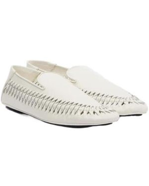 Proenza Schouler Whip Leather Loafers - White