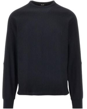 Herno Laminar Ribbed Crewneck Knitted Jumper - Blue