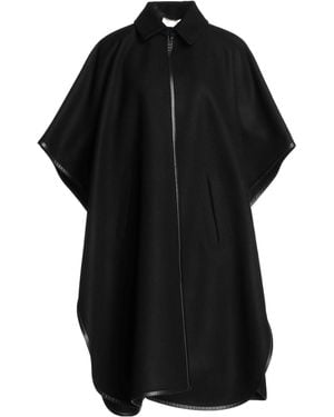 Saint Laurent Fashionable Solid Color Sleeveless Flannel Coat - Black